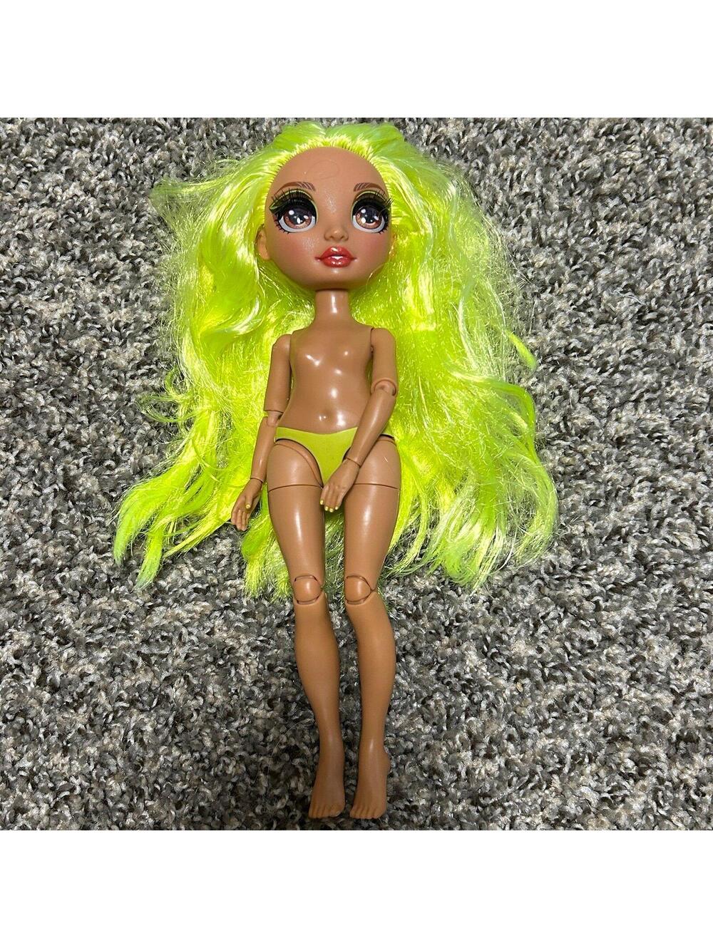 MGA Rainbow High Fashion Doll Nude Series 2 Karma Nichols Green Hair Articulated